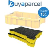 2 x Shadowfoam SFI-DTS2T250Y DeWalt Toughsystem 2.0 Toolbox Insert 50mm Yellow