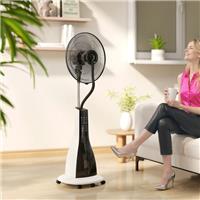 Pedestal Spray Fan, Water Misting Fan with Oscillation, Tilt, 3 Modes, Wheels