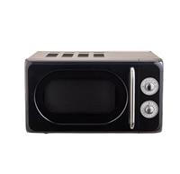 George Home GHMON001B4G Manual Microwave Oven Retro Style 17L 700W Black