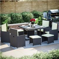 SALE 8 Seater Garden Outdoor Rattan Set Brown (NO TABLE)