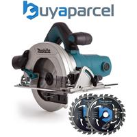 Makita HS6601 240v Corded Electric Circular Saw 165mm 6.5 Inch 1050w + 2 Blades