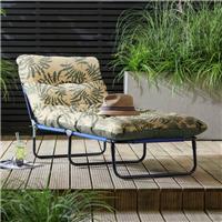 Home Folding Metal Sun Lounger - Green