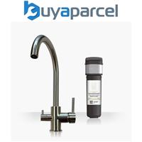 INTU Flair Brushed Nickel 3-1 Cold Swan Filtered Water Tap & Pro Filter