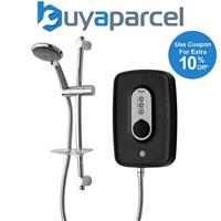 Triton Danzi Matt Black 9.5kW Electric Shower + Riser RP Perea Aquasurge Opal 3