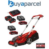 Einhell RASARRO 18V/36V Power X-Change 36/38 Lawnmower + X4 4AH Battery Kit