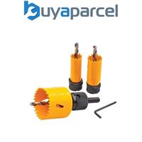Faithfull Holesaw Arbor Set 20mm 25mm 51mm Universal Quick Release XMS25HOLESAW