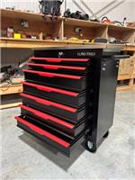US PRO BLACK STAINLESS STEEL TOP CHEST TOOL BOX ROLLER CABINET 7 DRAWERS