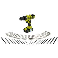 Guild 18V Cordless Impact Drill with 100 Accessories - 1.5AH