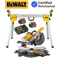 Dewalt DCS727T2 XR 2 X 54v Flexvolt Cordless 250mm Mitre Saw + DE7033 Leg Stand
