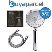 Mira Response 1.25m Shower Hose PVC Chrome + 127mm Purist Shower Head Easy Clean