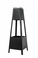 La Hacienda Contemporary Silver Top Chimenea - Black - 1 Year Guarantee