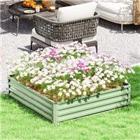Raised Garden Bed Gardner Frame Outdoor Planter Kit, Light Green