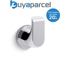 Kohler Avid Wall Mounted Single Robe Dressing Gown Towel Hook Polished Chrome