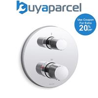 Kohler Modulo Thermostatic Shower Valve + Trim Round Twin Oyl Handles Chrome
