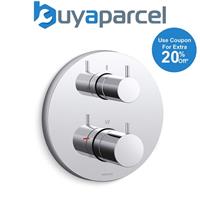 Kohler Modulo Thermostatic Bath & Shower Valve + Trim Pin Twin Handles Chrome