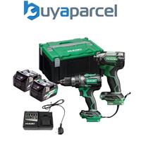 HiKOKI 36v 18v Multi Volt Twin Pack Combi Drill Impact Driver x2 5ah KC18DCJAZ