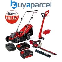 Einhell Cordless 18v Lawnmower 33cm Cut Brushless + Grass Trimmer + Hedge Cutter