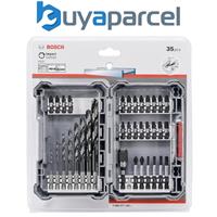 Bosch PRO 35 PC HSS Impact Driver Rated Screwdriver Bit Set + Robust Case