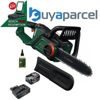 Bosch Green 18v Cordless 30cm Chainsaw 300mm Bar Length + 1 x 4ah Battery Kit