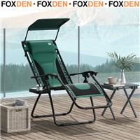 Zero Gravity Lounger Chair Folding Reclining Patio Chair with Shade Cup Holder