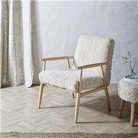 The White Company Curly Pearl Luxurious Sheepskin Chair Elegant Cosy Seating