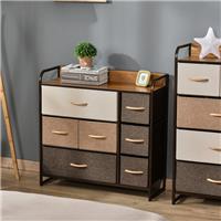 Chest of Drawers with 7 Foldable Drawers for Bedroom, Living Room, Refurbished