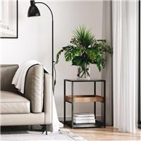 3-Tier End Table w/ Storage Shelves Nightstand for Home Refurbished