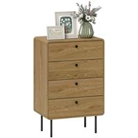 Dresser for Bedroom w/ 4 Drawers Chest of Drawers w/ Steel Legs Refurbished