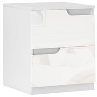 Modern Bedside Table with 2 Drawers for Bedroom, Living Room, Refurbished