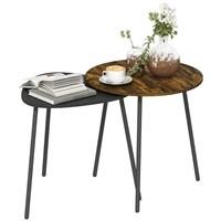 Nest of Tables Set of 2, Nesting Side End Table for Living Room, Refurbished