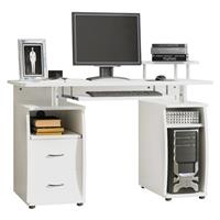 Multi-Storage Computer Work Desk Table w/Drawer Keyboard Tray Home Refurbished