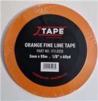 Acrylic Fine Line Masking Tape 3mm Hi Temp Fineline x 1 J TAPE ORANGE