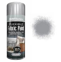 x1 Silver Fabric Spray Paint Leather Vinyl & Much More, Flexible 200ml 5 Colours