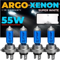H7 55w Headlight Bulbs Xenon Super White Headlamps Hid 499 Bulb 477 Px26d 12v 4x