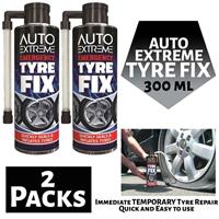 2 X QUICK FIX CAR EMERGENCY TEMPORARY PUNCTURE REPAIR KIT - 300ml