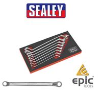 Sealey 8 Piece Metric Deep Offset Ring Spanner Set 6-22mm In EVA Foam, AK63257
