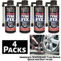 4X4 - 4 -LARGE QUICK FIX CAR EMERGENCY TYRE PUNCTURE REPAIR KIT 450ml - 7146