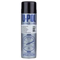 Upol Power Can Gloss Black Topcoat Aerosol Spray Paint Fast Drying 500ml
