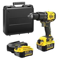STANLEY 18v FATMAX V20 Brushless Hammer Drill X2 4Ah Batteries SFMCD715M2KQ-GB