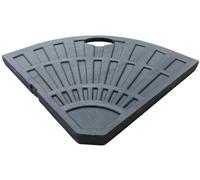 Home Resin Quarter Parasol Base - Black - 1 Year Guarantee
