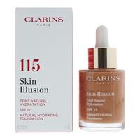 Clarins Skin Illusion Natural Hydrating No.115 Cognac Foundation 30ml SPF 15