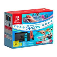 Nintendo Switch Hardware - Neon Red/Neon Blue Game Switch Sports Set + 12 Months