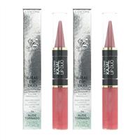 Lancome Kajal Lip Duo Lipstick + Gloss 5.6ml - 14 Nude Tornado x 2