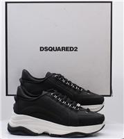 DSQUARED2 BUMPY 551 LOW TOP MENS LEATHER TRAINERS UK 5.5 EU 39 BLACK RRP 500 AD