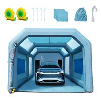 Inflatable Spray Booth Car Paint Tent 26x15x11ft Filter System 2 Blowers