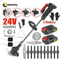 Cordless Strimmer Grass Trimmer Cutter Garden Lawn Edger +2 Rechargeable Battery