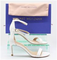 STUART WEITZMAN NU NAKED STRAIGHT WOMENS PATENT UK 5 EU 38 WHITE £440 AD