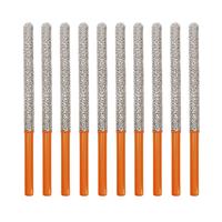 10pcs 7.2x74mm Vacuum Brazed Diamond Mortar Raking Bit Stone Brick Angle Grinder