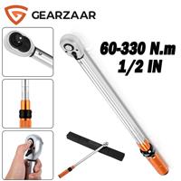 1/2 Inch Drive Ratchet Torque Wrench Calibrated Tool 60-330Nm Adjustable Torque