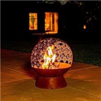 Fire Pit Garden Heater Bowl Outdoor Bronze Round Log Burner BBQ Patio Rusty